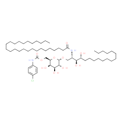 ChemSpider 2D Image | 1-O-{6-O-[(4-chlorophenyl)carbamoyl]-alpha-D-galactopyranosyl}-N-hexacosanoylphytosphingosine | C57H103ClN2O10