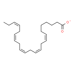 ChemSpider 2D Image | (7Z,10Z,13Z,16Z,19Z)-7,10,13,16,19-Docosapentaenoate | C22H33O2