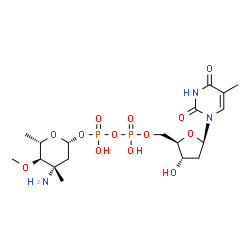 ChemSpider 2D Image | dTDP-beta-L-evernosamine | C18H31N3O13P2
