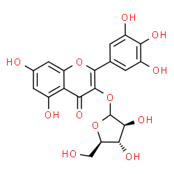 ChemSpider 2D Image | myricetin-3-O-arabinofuranoside | C20H18O12