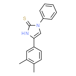 ChemSpider 2D Image | 4-(3,4-Dimethyl-phenyl)-1-phenyl-1H-imidazole-2-thiol | C17H16N2S