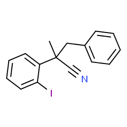 ChemSpider 2D Image | 2-(2-Iodophenyl)-2-methyl-3-phenylpropanenitrile | C16H14IN