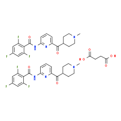 ChemSpider 2D Image | Lasmiditan succinate | C42H42F6N6O8