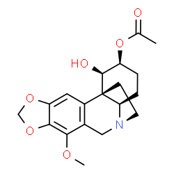 ChemSpider 2D Image | (1beta,2beta)-1-Hydroxy-7-methoxycrinan-2-yl acetate | C19H23NO6