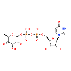 ChemSpider 2D Image | UDP-4-dehydro-6-deoxy-alpha-D-glucose | C15H22N2O16P2