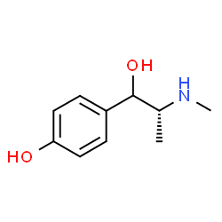 ChemSpider 2D Image | 4-[(2R)-1-Hydroxy-2-(methylamino)propyl]phenol | C10H15NO2