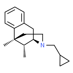 ChemSpider 2D Image | (9R,13R)-10-(Cyclopropylmethyl)-1,13-dimethyl-10-azatricyclo[7.3.1.0~2,7~]trideca-2,4,6-triene | C18H25N