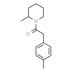 ChemSpider 2D Image | 2-(4-Methylphenyl)-1-(2-methyl-1-piperidinyl)ethanone | C15H21NO