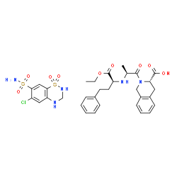 ChemSpider 2D Image | Quinapril/hydrochlorothiazide | C32H38ClN5O9S2