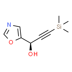 ChemSpider 2D Image | (1R)-1-(1,3-Oxazol-5-yl)-3-(trimethylsilyl)-2-propyn-1-ol | C9H13NO2Si