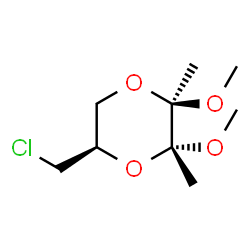 ChemSpider 2D Image | (2R,3R,5R)-5-(Chloromethyl)-2,3-dimethoxy-2,3-dimethyl-1,4-dioxane | C9H17ClO4