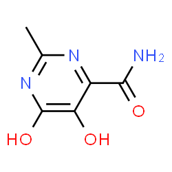 ChemSpider 2D Image | 5,6-Dihydroxy-2-methyl-4-pyrimidinecarboxamide | C6H7N3O3