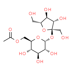 ChemSpider 2D Image | alpha-D-Fructofuranosyl 6-O-acetyl-alpha-D-glucopyranoside | C14H24O12