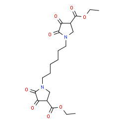 ChemSpider 2D Image | Diethyl 1,1'-(1,6-hexanediyl)bis(4,5-dioxo-3-pyrrolidinecarboxylate) | C20H28N2O8