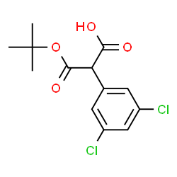 ChemSpider 2D Image | 2-(3,5-Dichlorophenyl)-3-[(2-methyl-2-propanyl)oxy]-3-oxopropanoic acid | C13H14Cl2O4