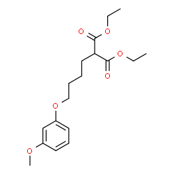 ChemSpider 2D Image | Diethyl [4-(3-methoxyphenoxy)butyl]malonate | C18H26O6