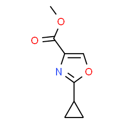 ChemSpider 2D Image | methyl 2-cyclopropyloxazole-4-carboxylate | C8H9NO3