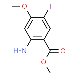 ChemSpider 2D Image | Methyl 2-amino-5-iodo-4-methoxybenzoate | C9H10INO3