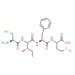 ChemSpider 2D Image | L-Cysteinyl-L-isoleucyl-L-phenylalanyl-L-methionine | C23H36N4O5S2