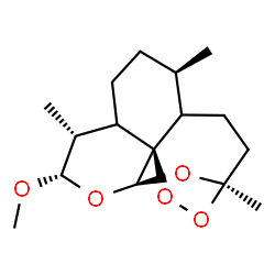 ChemSpider 2D Image | (1R,5R,9R,10S,12R,13R)-10-Methoxy-1,5,9-trimethyl-11,14,15,16-tetraoxatetracyclo[10.3.1.0~4,13~.0~8,13~]hexadecane | C16H26O5