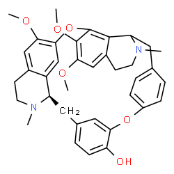 ChemSpider 2D Image | (1xi)-6,6',7-Trimethoxy-2,2'-dimethyloxyacanthan-12'-ol | C37H40N2O6