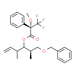 ChemSpider 2D Image | (2R)-1-(Benzyloxy)-2,4-dimethyl-5-hexen-3-yl (2S)-3,3,3-trifluoro-2-methoxy-2-phenylpropanoate | C25H29F3O4