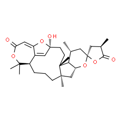 ChemSpider 2D Image | (1'S,2S,4R,4'R,6'R,10'R,12'R,16'R)-1'-Hydroxy-4,4',6',12',17',17'-hexamethyl-3,4-dihydro-5H,19'H-spiro[furan-2,8'-[9,18,24]trioxapentacyclo[19.2.1.0~4,12~.0~5,10~.0~16,22~]tetracosa[20,22]diene]-5,19'
-dione | C30H42O7