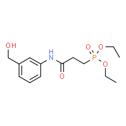 ChemSpider 2D Image | Diethyl (3-{[3-(hydroxymethyl)phenyl]amino}-3-oxopropyl)phosphonate | C14H22NO5P