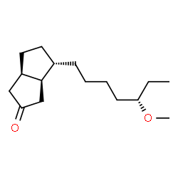 ChemSpider 2D Image | (3aR,4S,6aR)-4-[(5S)-5-Methoxyheptyl]hexahydro-2(1H)-pentalenone | C16H28O2