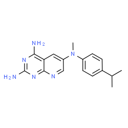 ChemSpider 2D Image | N~6~-(4-Isopropylphenyl)-N~6~-methylpyrido[2,3-d]pyrimidine-2,4,6-triamine | C17H20N6