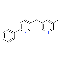 ChemSpider 2D Image | 5-[(5-Methyl-3-pyridinyl)methyl]-2-phenylpyridine | C18H16N2