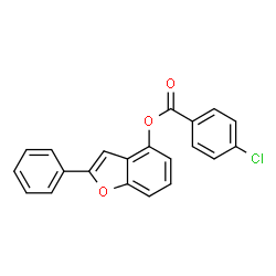 ChemSpider 2D Image | 2-Phenyl-1-benzofuran-4-yl 4-chlorobenzoate | C21H13ClO3