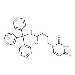 ChemSpider 2D Image | 4-(2,4-Dioxo-3,4-dihydro-1(2H)-pyrimidinyl)-N-tritylbutanamide | C27H25N3O3