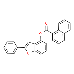 ChemSpider 2D Image | 2-Phenyl-1-benzofuran-4-yl 1-naphthoate | C25H16O3