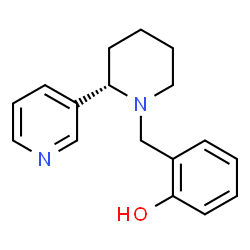 ChemSpider 2D Image | 2-{[(2S)-2-(3-Pyridinyl)-1-piperidinyl]methyl}phenol | C17H20N2O