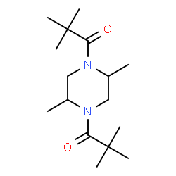 ChemSpider 2D Image | 1,1'-(2,5-Dimethyl-1,4-piperazinediyl)bis(2,2-dimethyl-1-propanone) | C16H30N2O2