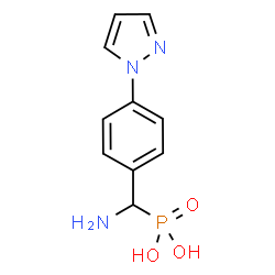 ChemSpider 2D Image | {Amino[4-(1H-pyrazol-1-yl)phenyl]methyl}phosphonic acid | C10H12N3O3P