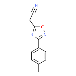 ChemSpider 2D Image | [3-(4-Methylphenyl)-1,2,4-oxadiazol-5-yl]acetonitrile | C11H9N3O