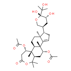ChemSpider 2D Image | 3,4-Dideoxy-4-[(5S,5aR,5bR,7aS,8S,10bR,11R,12aR)-5,11-diacetoxy-1,1,5a,7a,10b-pentamethyl-3-oxo-3,4,5,5a,5b,6,7,7a,8,9,10b,11,12,12a-tetradecahydro-1H-cyclopenta[5,6]naphtho[2,1-c]oxepin-8-yl]-1-C-(2-
hydroxy-2-propanyl)-alpha-L-threo-pentopyranose | C34H52O10
