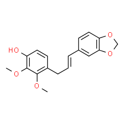 ChemSpider 2D Image | 4-[(2E)-3-(1,3-Benzodioxol-5-yl)-2-propen-1-yl]-2,3-dimethoxyphenol | C18H18O5