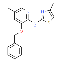 ChemSpider 2D Image | 3-(Benzyloxy)-5-methyl-N-(4-methyl-1,3-thiazol-2-yl)-2-pyridinamine | C17H17N3OS