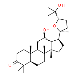 ChemSpider 2D Image | (12beta,24S)-12,25-Dihydroxy-20,24-epoxydammaran-3-one | C30H50O4