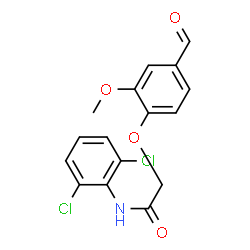 ChemSpider 2D Image | N-(2,6-Dichlorophenyl)-2-(4-formyl-2-methoxyphenoxy)acetamide | C16H13Cl2NO4
