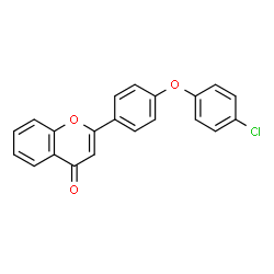 ChemSpider 2D Image | 2-[4-(4-Chlorophenoxy)phenyl]-4H-chromen-4-one | C21H13ClO3