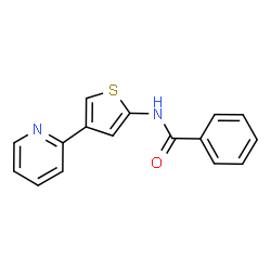 ChemSpider 2D Image | N-[4-(2-Pyridinyl)-2-thienyl]benzamide | C16H12N2OS