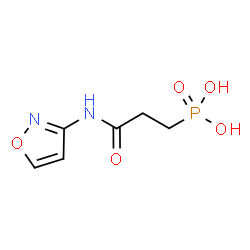 ChemSpider 2D Image | [3-(1,2-Oxazol-3-ylamino)-3-oxopropyl]phosphonic acid | C6H9N2O5P