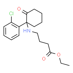 ChemSpider 2D Image | Ethyl 4-{[1-(2-chlorophenyl)-2-oxocyclohexyl]amino}butanoate | C18H24ClNO3