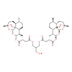 ChemSpider 2D Image | 4,4'-[2-(Hydroxymethyl)-1,3-propanediyl] 1-[(1R,4S,5R,8S,9R,10S,12R,13R)-1,5,9-trimethyl-11,14,15,16-tetraoxatetracyclo[10.3.1.0~4,13~.0~8,13~]hexadec-10-yl] 1'-[(1S,4S,5R,8S,9R,10S,12R,13R)-1,5,9-tri
methyl-11,14,15,16-tetraoxatetracyclo[10.3.1.0~4,13~.0~8,13~]hexadec-10-yl] disuccinate | C42H62O17