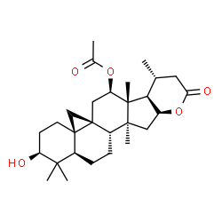 ChemSpider 2D Image | (2S,4aR,5aR,7R,7aR,7bR,8R,11aS,12aS,12bS,14aR)-2-Hydroxy-1,1,7a,8,12a-pentamethyl-10-oxooctadecahydrocyclopropa[1',8a']naphtho[2',1':4,5]indeno[2,1-b]pyran-7-yl acetate | C28H42O5