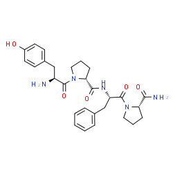 ChemSpider 2D Image | L-Tyrosyl-D-prolyl-L-phenylalanyl-L-prolinamide | C28H35N5O5
